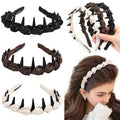 3PCS Zig Zag Headbands for Women - Non Slip Wavy Headband with Teeth Thin Zigzag Head Bands for Girls, Plastic Hair Comb Headband for Casual, Workout, Hair Accessories for Valentine’s Day Gift