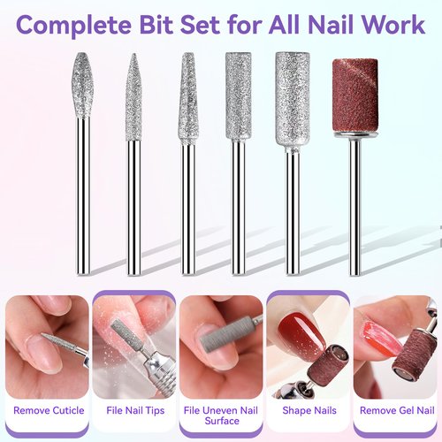 Makartt Rechargeable Nail Drill – 35000RPM Electric Nail File,Portable E File for Gel Nail Shaping & Removal, Quiet, Lightweight, 6H Battery, Easy to Use for Home & Salon, YEEYAN