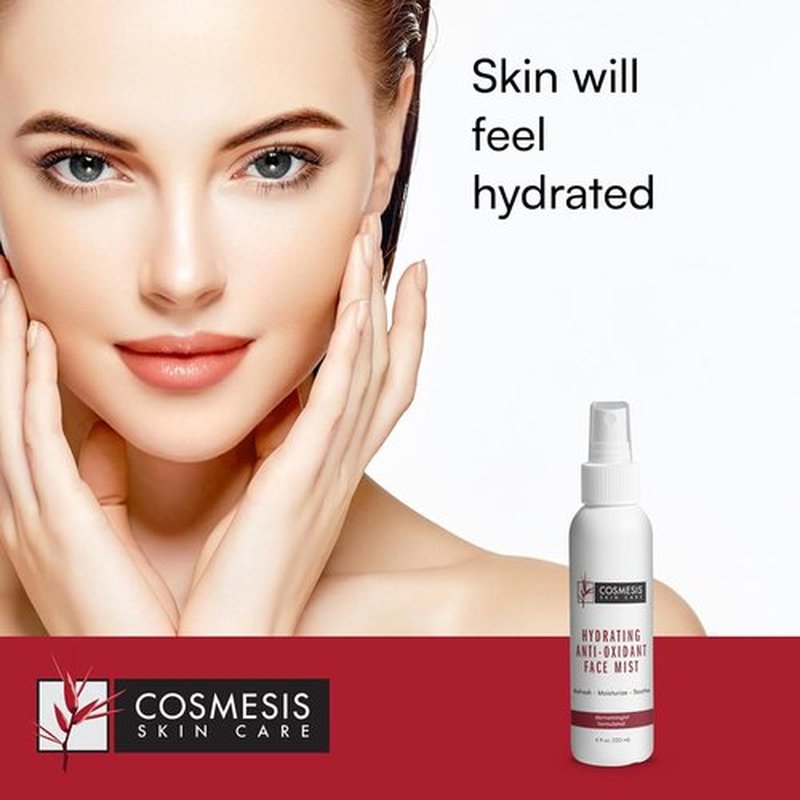 Cosmesis Hydrating Anti-Oxidant Face Mist - Refreshing Tea Blend with Vitamins A & D - 4 Fl Oz