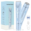 Bikini Trimmer for Women-2 in 1 Dual Head Bikini Shaver & Body Shaver,IPX7 Cordless & Waterproof Electric Shaver Wet & Dry Use,Painless Hair Removal,Ceramic Blade,Ultra Low Silent (Blue)