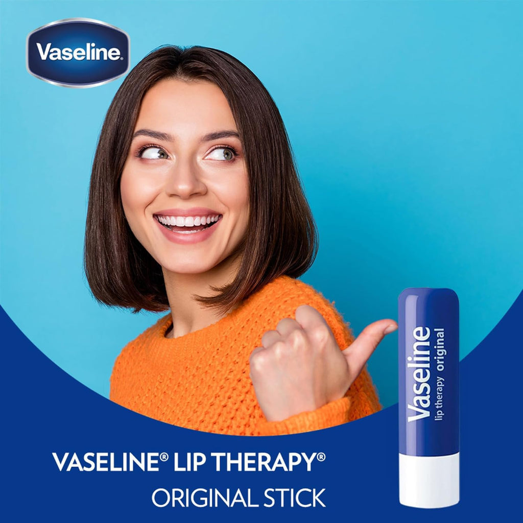 Vaseline Lip Therapy Original 12-Pack – Lip Moisturizer for Dry, Cracked Lips, 0.16 Oz Ea