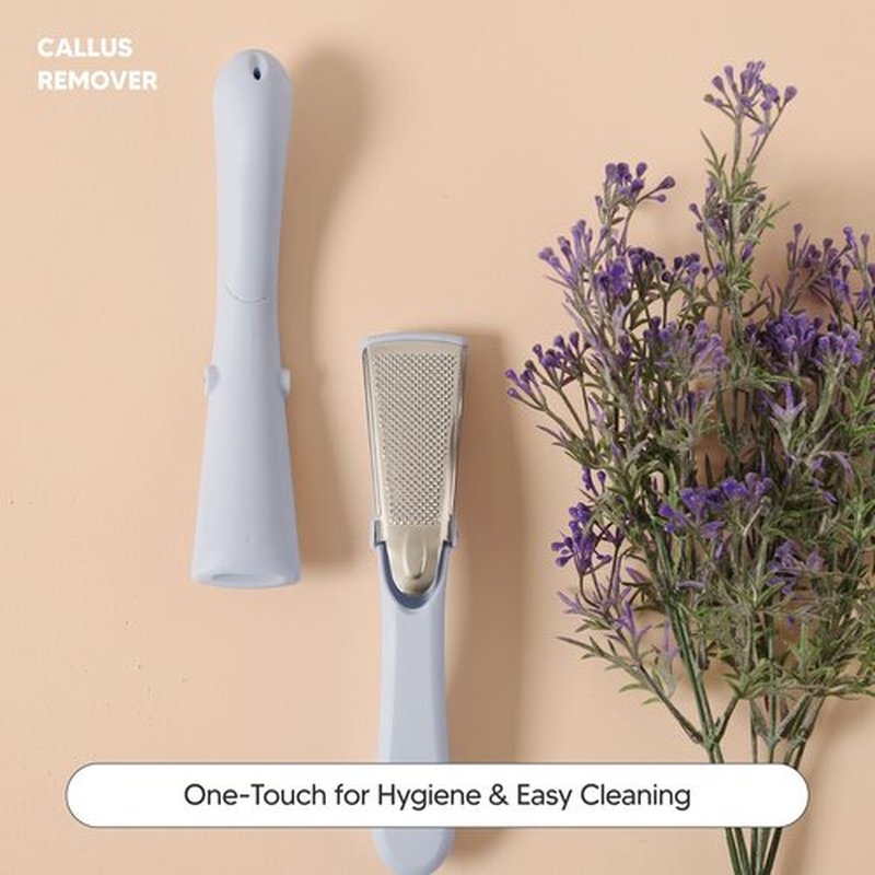 F3 Systems, Stainless Steel Callus Remover(Sky Blue), Effective for Thick Callus and Cracked Feet Pedicure Rasp, Remove Hard Skin, Grater Foot File, Foot Scrubber, Professional Foot Care