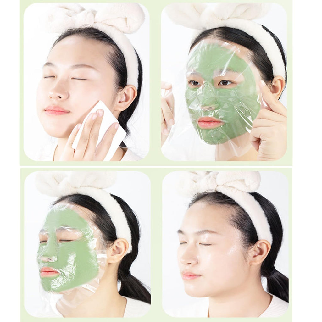 UtySty 400 Pack Plastic Facial Mask Disposable Sheet Mask Wrap Face Moisturizer Mask DIY Forehead Wrinkle Patches for Clay Face Creams Mud Mask Collagen Moisturizing Cream Night Lotion Absorbing