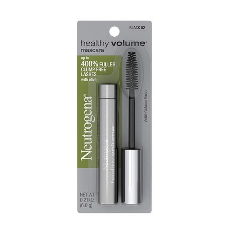 Neutrogena Healthy Volume Mascara - Volumizing & Conditioning with Olive Oil, Black 02, 0.21 oz (Pack of 2)