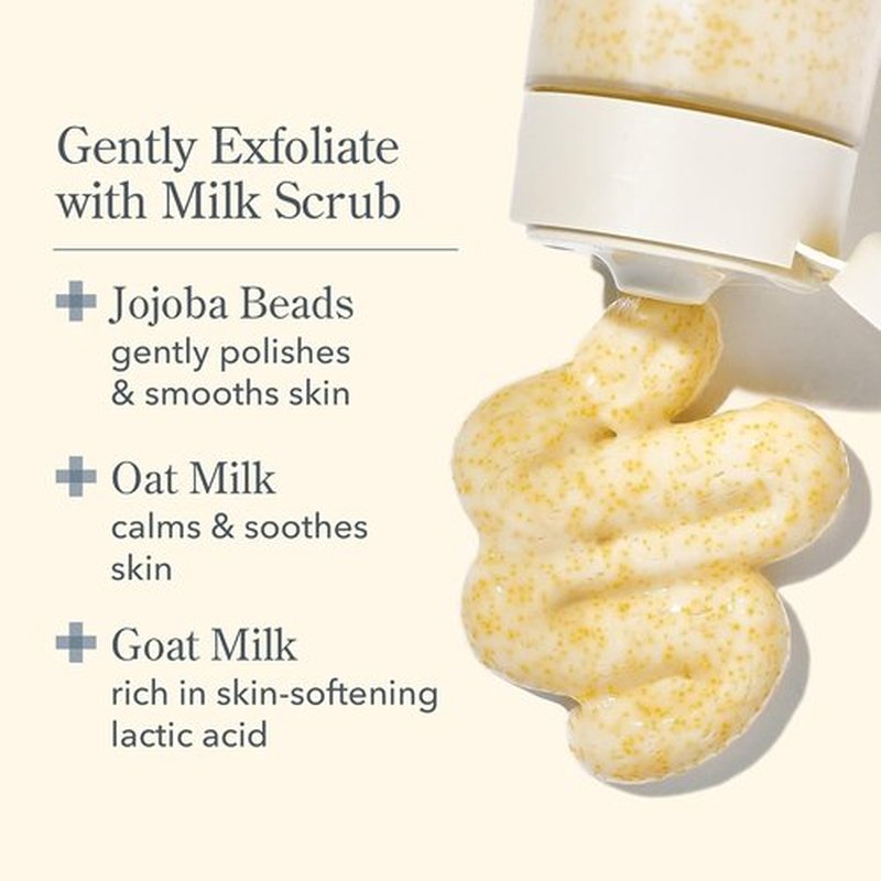 Beekman 1802 Exfoliating Face Wash - Gentle Pore Minimizing Cleanser with Jojoba Beads | 6 Fl Oz