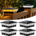 Btfarm Solar Post Cap Lights - 16 LED Waterproof Outdoor Lighting | 4-Pack for 4x4 & 3.5x3.5 Posts