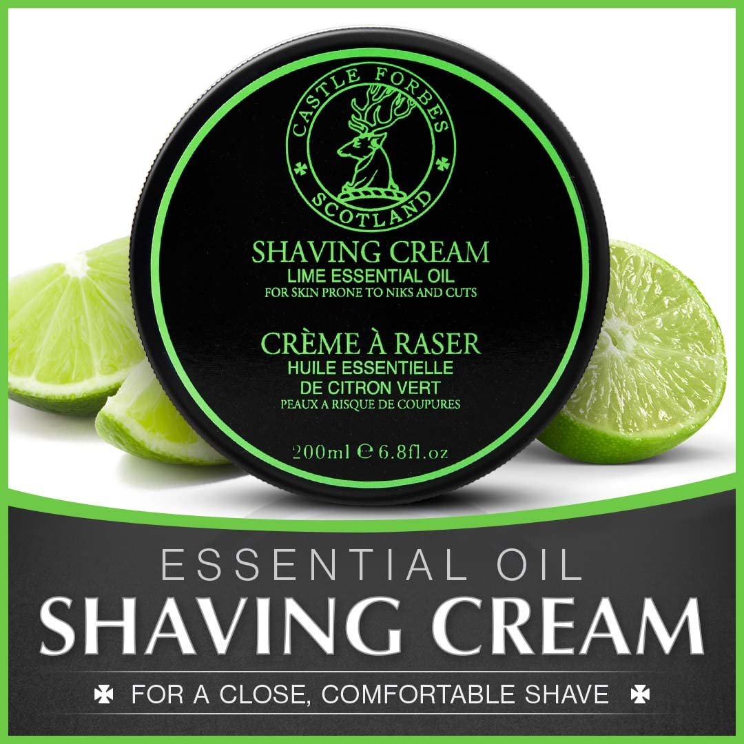 Castle Forbes Lime Oil Shaving Cream, 6.8 fl. oz.