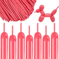 260 Pack Thickened Pastel Red Twisting Balloons | Ideal for Animal Models, Weddings & Parties