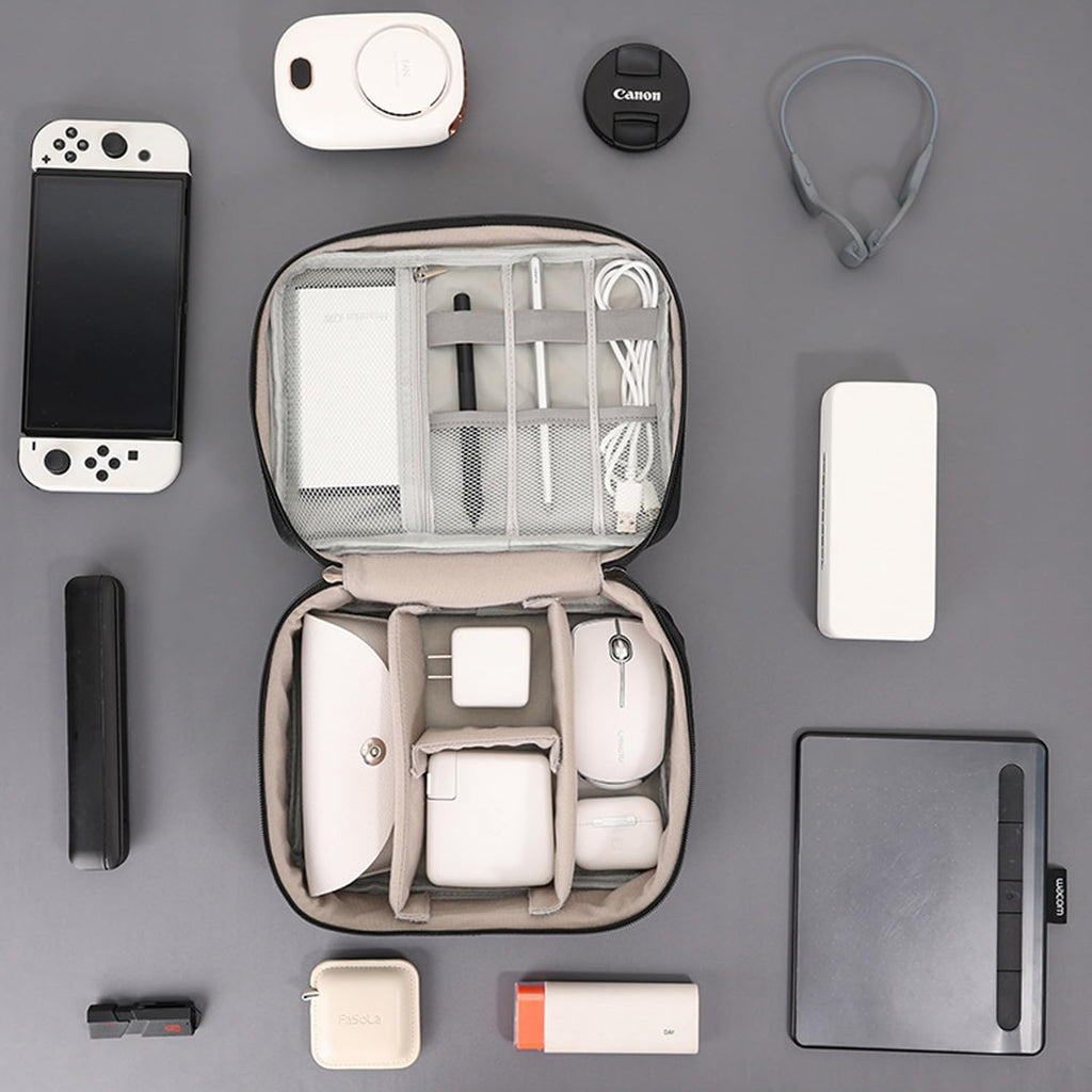 AYANICA Big Organizer Bag Electronic Devices Case Travelling Pouch for USB Charger Cable Accessories Mouse Phone SD Power Bank Earphone Organized