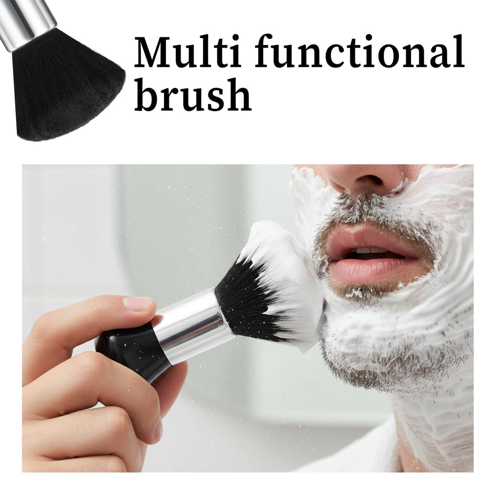 Barber Neck Duster Brush Set, 2 Piece Professional Barber Accessories Cleaning Supplies, Soft Face Cleaning Hairbrush Hair Cutting Styling Brush Tool for All Hair Type