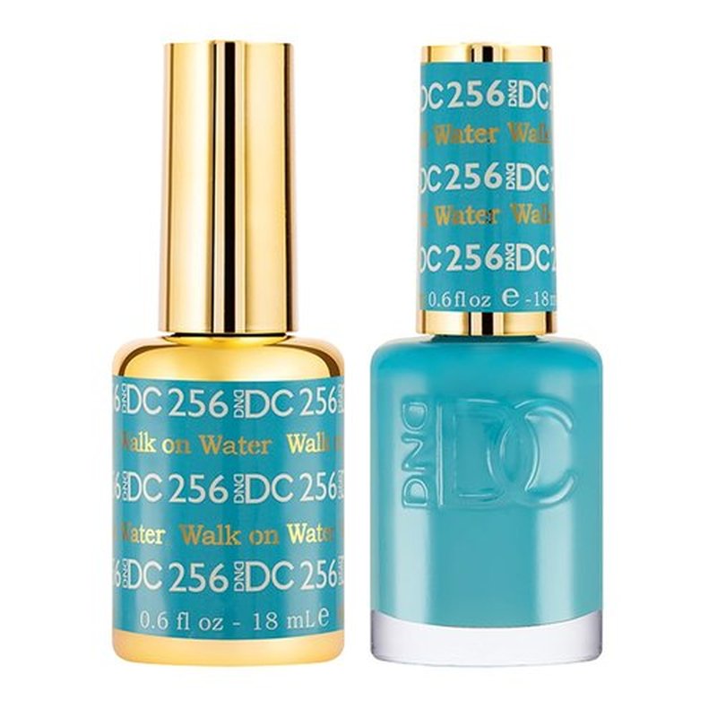 DND DC Gel Polish Set - Blue Collection | UV/LED Gel Polish & Air Dry Nail Lacquer Duo, 0.5 Fl Oz Each