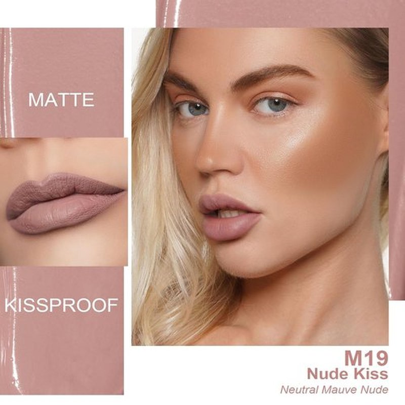 Oulac Matte Liquid Lipstick - Long Lasting Pink Nude Lip Stain | Waterproof, Creamy Formula with Vitamin E, Vegan
