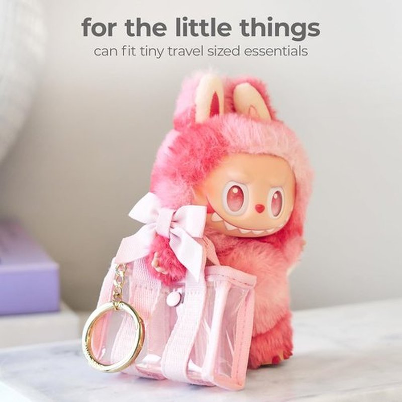Case-Mate Jelly Tote Bag Keychain - Cute Charm for Handbags, Backpacks & Keys | Stylish Labubu Accessory