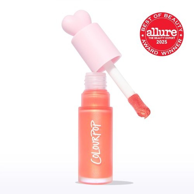 ColourPop Weightless Liquid Blush - Hydrating Blush for Cheeks - Glowy Pearl Finish with Hyaluronic Acid - Perfect Peach (0.3 Fl Oz)