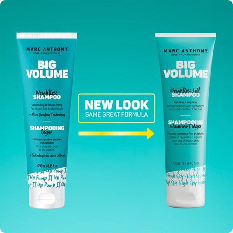 Marc Anthony Big Volume Hair Shampoo & Conditioner Set for Fine, Thin Hair - Lightweight Volumizing Shampoo & Conditioner for Gentle Cleansing - Frizz-Free & Sulfate-Free Hair Care Product