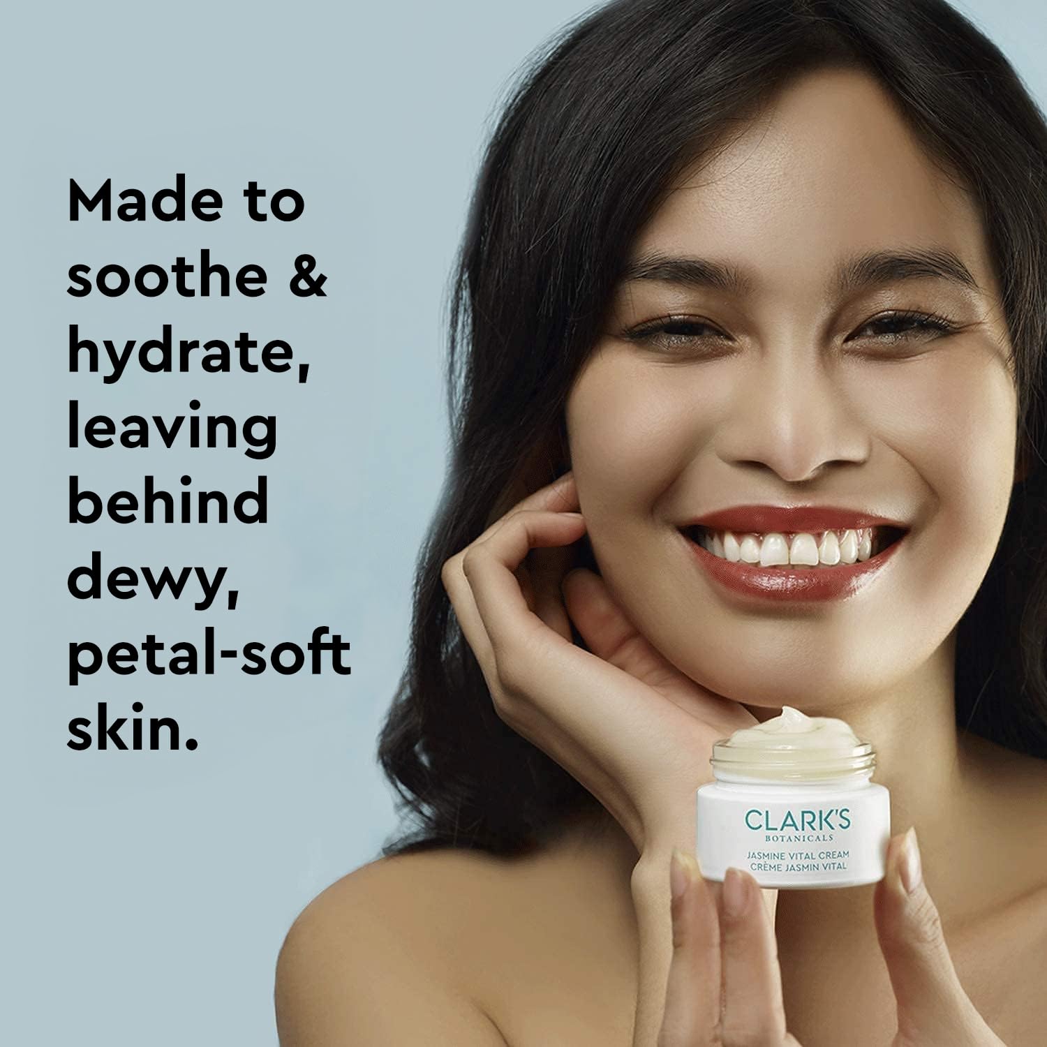 Clark's Botanicals Jasmine Vital Cream | Physician-Formulated Moisturizer | Sensitive Redness-Prone Skin | Jasmine Catalyst Complex | Niacinamide | Arnica | Hyaluronic Acid | Squalane | 1.7oz