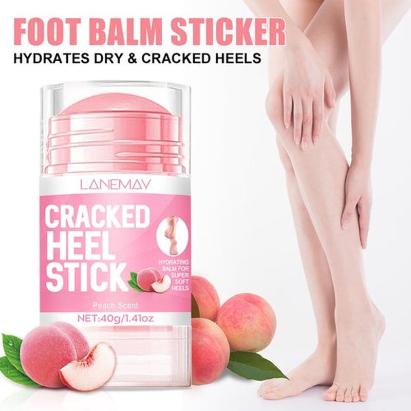 HXLYBD Peach Cracked Heel Stick Foot Cream,Moisturizing for Extremely Dry, Cracked Feet,Hydration & Soften with Aloe Essential Oil and Vitamin E,Foot Repair Lotion Promotes Healthy Looking Skin