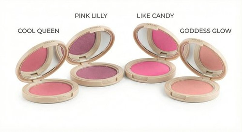 FARMASi Highlighter Powder Blusher, Glow Boosting, Naturally Luminous Lightweight, Highly Pigmented, Soften and Moisturize the Skin, Buildable Coverage Blush, Vegan, Like Candy
