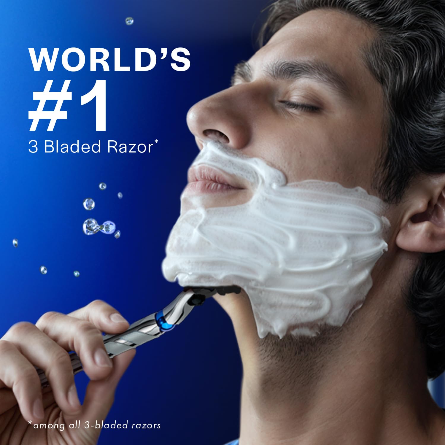 Gillette Mach 3 Turbo Shaving Razor for Men | Most Comfortable shave | Flexiball & Dynamic Pivot for Safe shave | Anti-Friction Blades & Lubricating Strip for smooth shave and sensitive skin