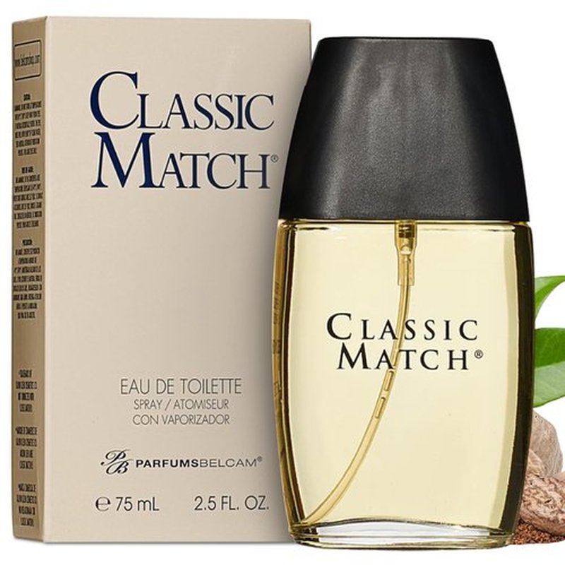 PB ParfumsBelcam Classic Match Eau de Toilette Spray for Men - Warm Oriental Scent with Bergamot & Musk | 2.5 Fl Oz