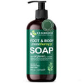 KESMEDIK Tea Tree Oil Soap Body Wash with Peppermint for Foot & Body, Antifungal & Antibacterial Support Cleanser, Helps Soothe Ringworm, Athlete’s Foot, Jock Itch, Acne & Body Odors