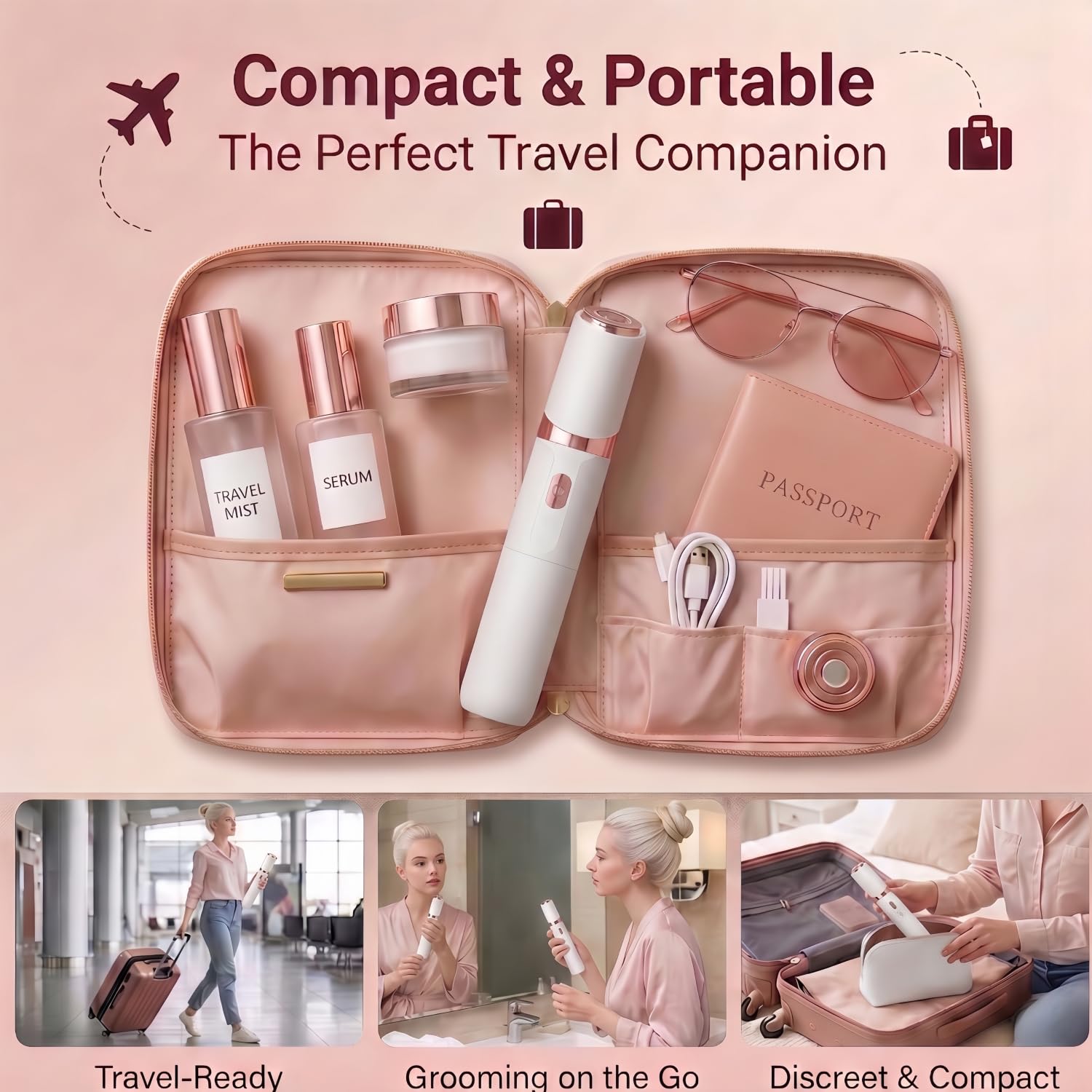 Epil Pro 3.0 Women Face Epilator,2-in-1 Facial Hair Remover and Shaver for Women — Rechargeable Cordless Electric Facial Epilator with LED — for Face, Upper Lip, and Chin,Suitable for Facial
