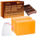ceedoo Kojic Acid Soap for Dark Spot Remover Bars with Turmeric, Vitamin C, Retinol, Collagen with Hyaluronic Acid, Vitamin E, Shea Butter, Castile Olive Oil - 3.52 OZ x 2 Bars with Soap Holder & Bag