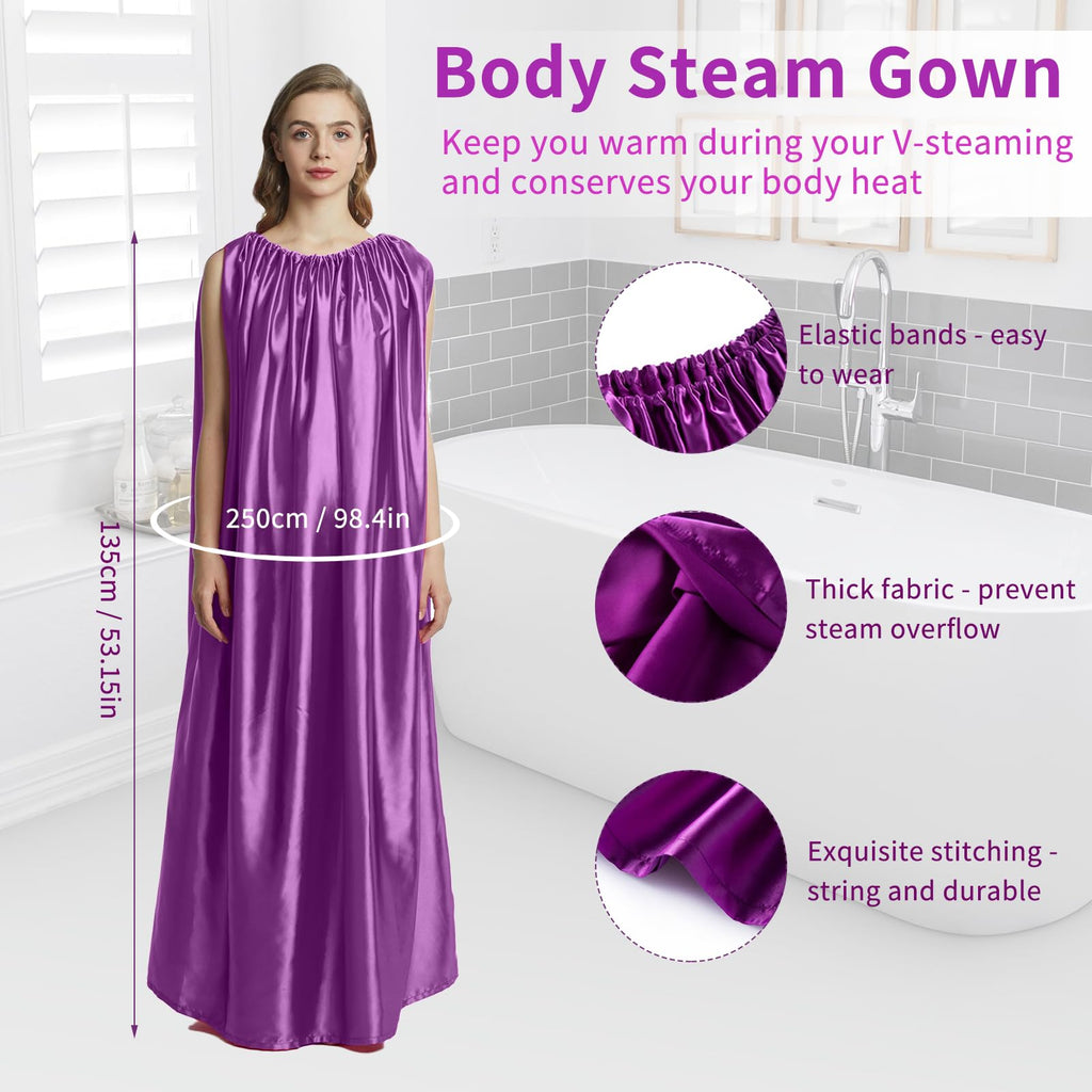 Yofuly Yoni Steamer for Women, Wooden V Steam at Home Kit with Gown, Cushion and Healing Crystal, Wood Steaming Seat for Feminine Odor, PH Balance, Postpartum Care and Cleansing
