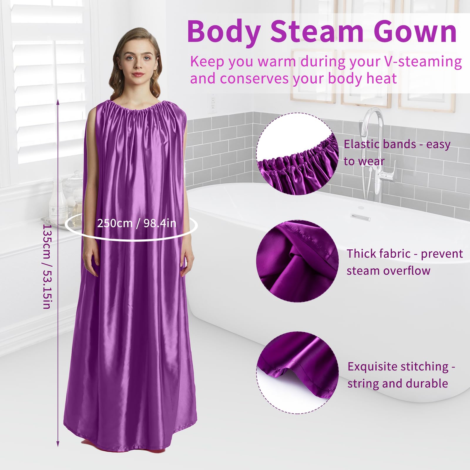 Yofuly Yoni Steamer for Women, Wooden V Steam at Home Kit with Gown, Cushion and Healing Crystal, Wood Steaming Seat for Feminine Odor, PH Balance, Postpartum Care and Cleansing