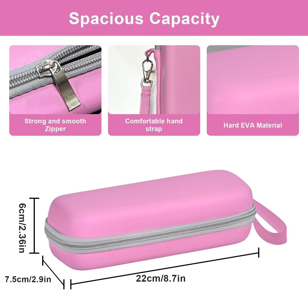 TUNYINSH Toothbrush Travel Case for Oral B/Oral-B Pro 1000 1500 5000 7000 7500 6000 9600/ Phlips Sonicare 4100 5100 1100 6100 5300 Electric Toothbrush, Portable Hard Protective Storage Bag (Pink)