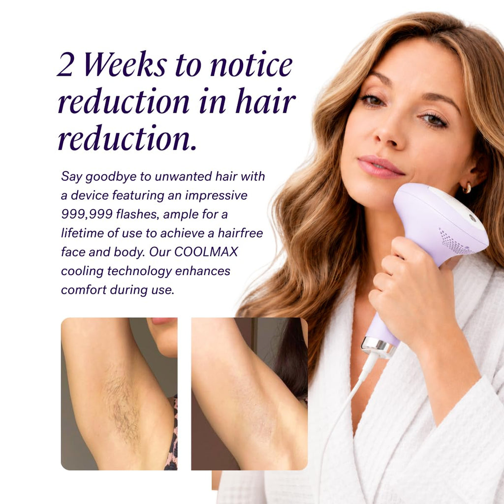MICHAEL TODD BEAUTY - LUMOS Laser IPL Hair Removal Device for Women and Men, 50°F CoolMax Technology, 999,999 Flashes, 3 in 1 with Skin Sensor for Nearly Painless, Permanent Hair Removal