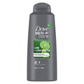 DOVE MEN + CARE Men 2 in 1 Shampoo and Conditioner Lime + Cedarwood For Healthy-Looking Hair Naturally Derived Plant Based Cleansers 20.4 OZ