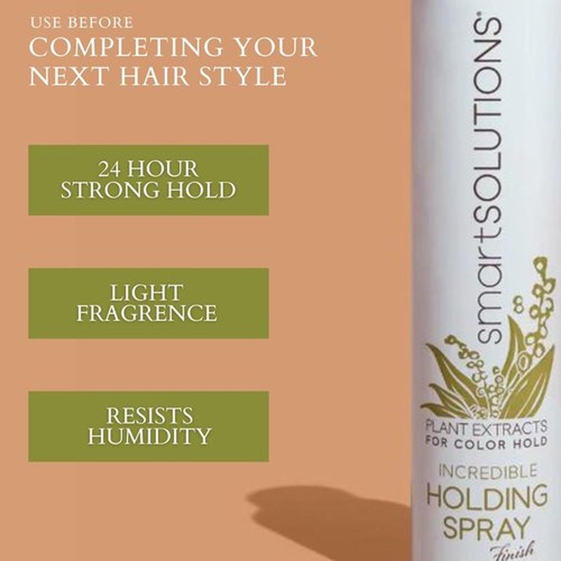 SMART SOLUTIONS Incredible Holding Spray - 10 oz | 24-Hour Humidity Resistance | Tames Frizz, Non-Sticky Finish