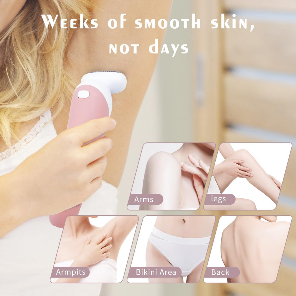 UPTARD 5 in 1 Electric Shaver for Women,Epilators Hair Removal for Women's Body, Electric Razor for Women Legs Public Area Bikini Trimmer, Face Scrubber, Facial Cleaning Brush Dry Wet Gift Set (Pink)