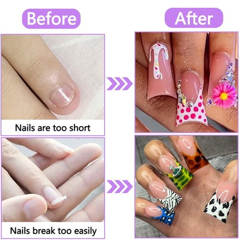 504PCS Full Cover Duck Nail Tips for Acrylic Nails Professional, Clear Duck Feet Fan Flare Tips, Extra Long Duck Tip Nails Press On Curved French Nail Extension Tips for Nail Salon with Box 12 Sizes
