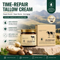 Tallow Face Cream with Peptides, Deep Hydration Moisturizer for Dry Sensitive Skin, Barrier Repair & Anti Aging Face Cream, Fragrance Free with Shea Butter (2PC)