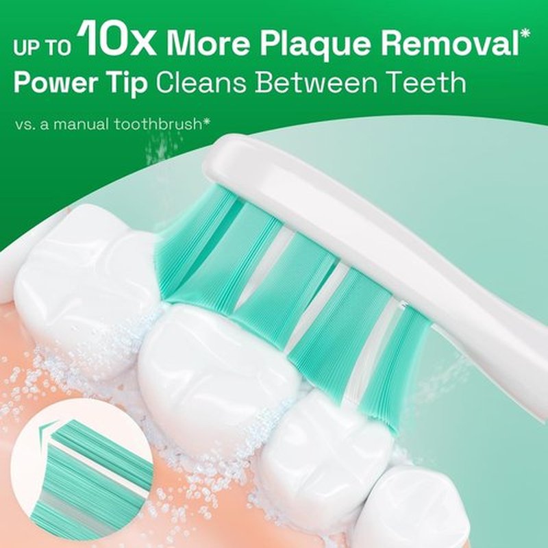 Brushmo Replacement Toothbrush Heads - Plaque Control for Philips Sonicare | 8 Soft Dupont Bristles, White