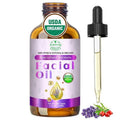 MMPANG Organic Face Oil with Lavender, Rosehip, Frankincense, Pomegranate & Vitamin E - USDA Certified Cold Pressed 100% Natural Anti-Aging Facial Oil for Moisturizing, Brightening - 1oz / 30ml