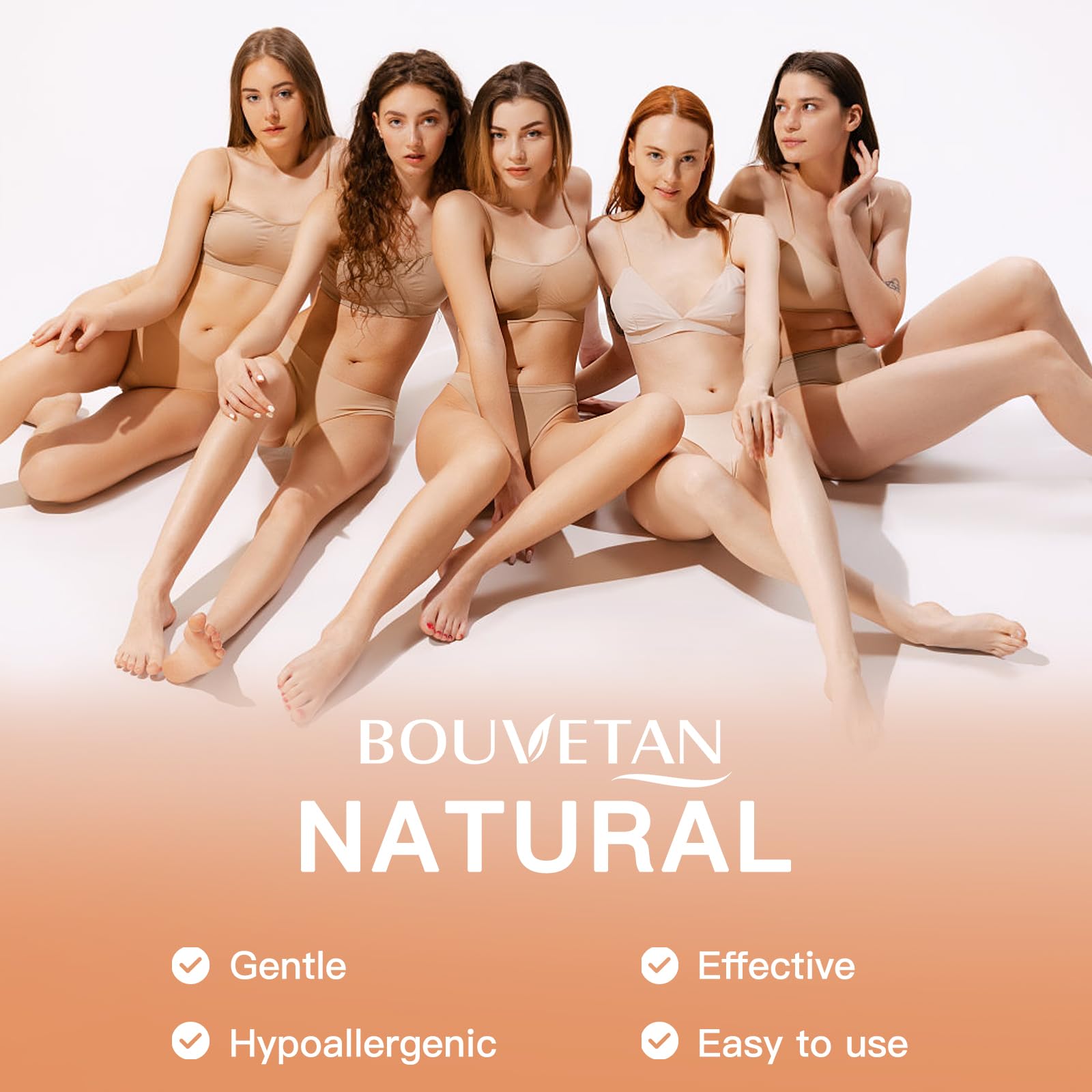 Bouvetan Wax Beads for Hair Removal, 1.3Lb/21oz 6 Packs Hard Wax Beans for Eyebrow, Face, Bikini, Legs, Arms, Full Body Waxing with 10pcs Wax Spatulas