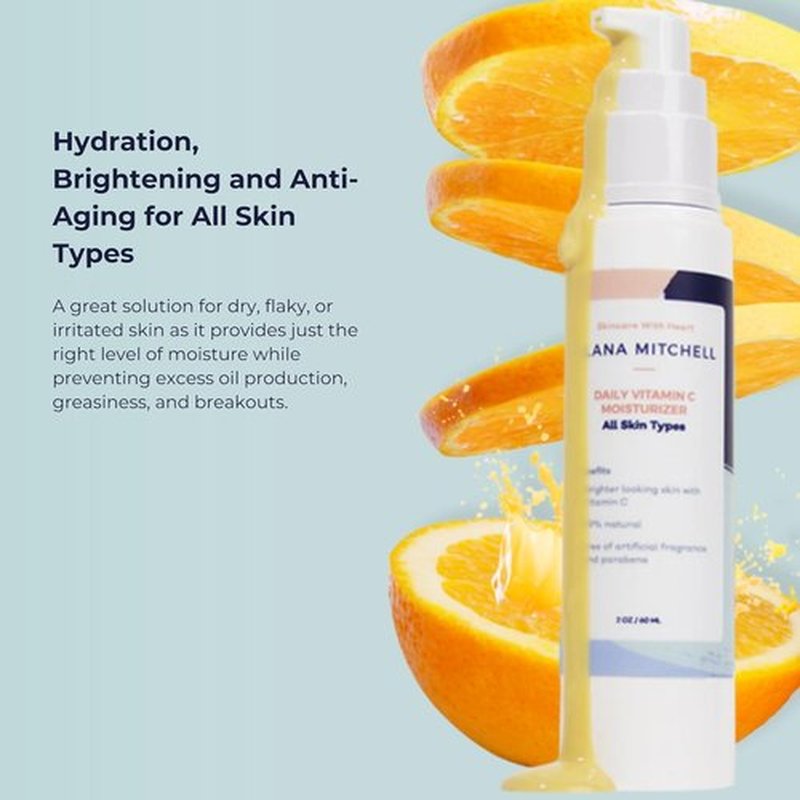 Alana Mitchell Vitamin C Serum - Hydrating Anti-Aging Face Moisturizer for All Skin Types (2 oz)