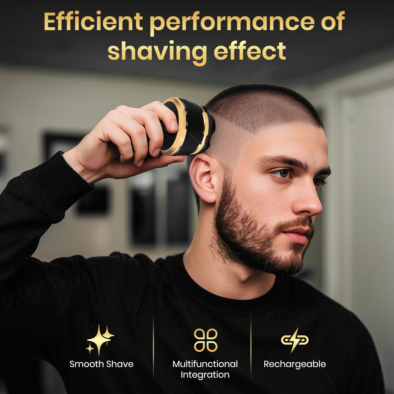 Ufree 7D Rotating Head Shaver for Bald Men, Magnetic Detachable Head Shaver, IPX7 Waterproof Wet or Dry Electric Razor for Men, LED Display Rechargeable Shaving with Type-C Charge, Mens Gifts