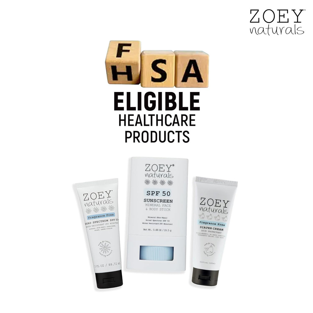 Zoey Naturals SPF 50+ Sunscreen for Babies | Water-Resistant, Reef-Safe & Non-Nano Zinc Oxide