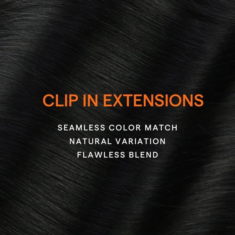 Full Shine Black Clip in Hair Extensions Real Human Hair Jet Black Hair Extensions Human Hair Clip ins Triple Weft Clip in Extensions for Women Straight Natural Hair 7 Pcs 18 Inch