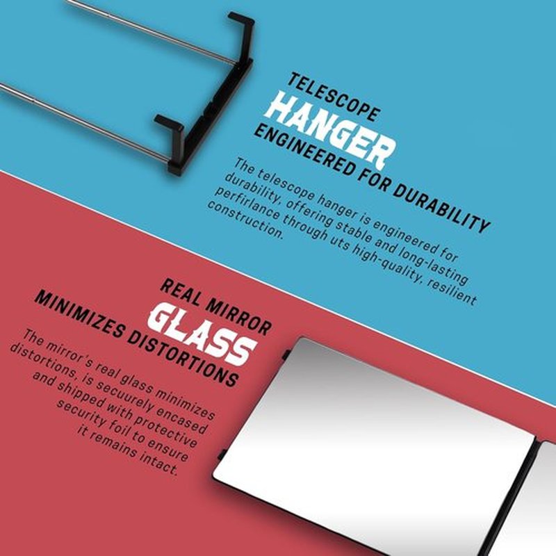 Skiennix 360 Mirror - Adjustable 3-Way Trifold Mirror for Self Hair Cutting | Perfect for Men & Women