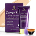 Regine Switzerland Body Coverage Perfector - Waterproof Makeup with Brush & Puff | Full Coverage for Tattoos & Scars (2.0oz Natural Beige)