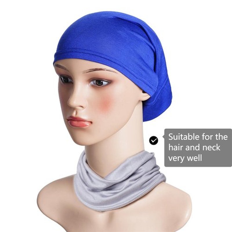 Sucrain 6 Pcs Tube Dreadlock Cap Elastic Wide Headband Braids Tube Sock Cap Unisex Spandex Satin Head Wrap Dreadlocks Accessories