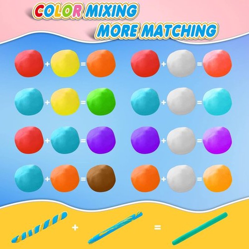 Magic Clay - Air Dry Modeling Clay Set with 84 Colors & Tools | Soft, Ultra-Light for Kids Ages 3+