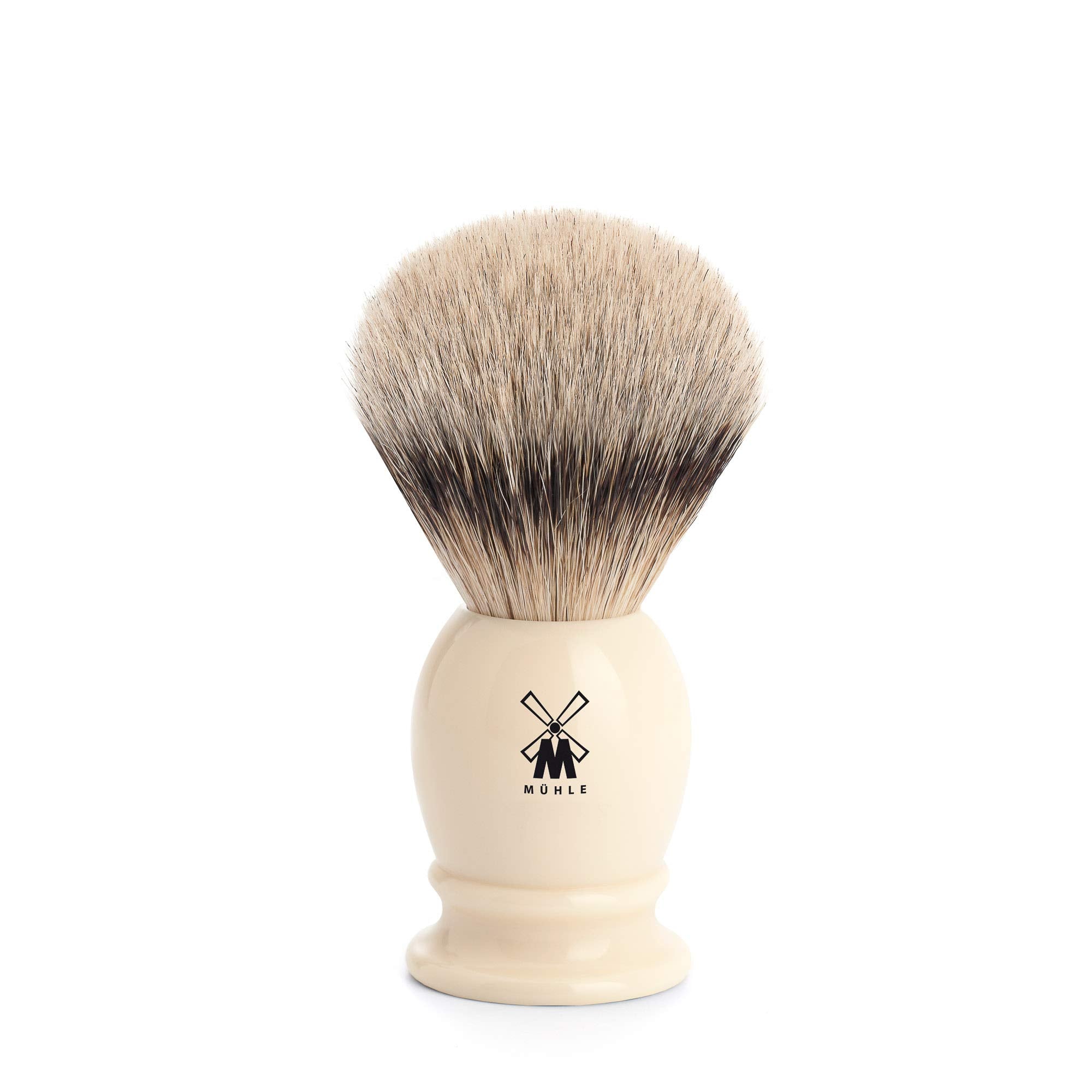 MÜHLE CLASSIC Silvertip Badger Shaving Brush for Men, Polished Resin Grip