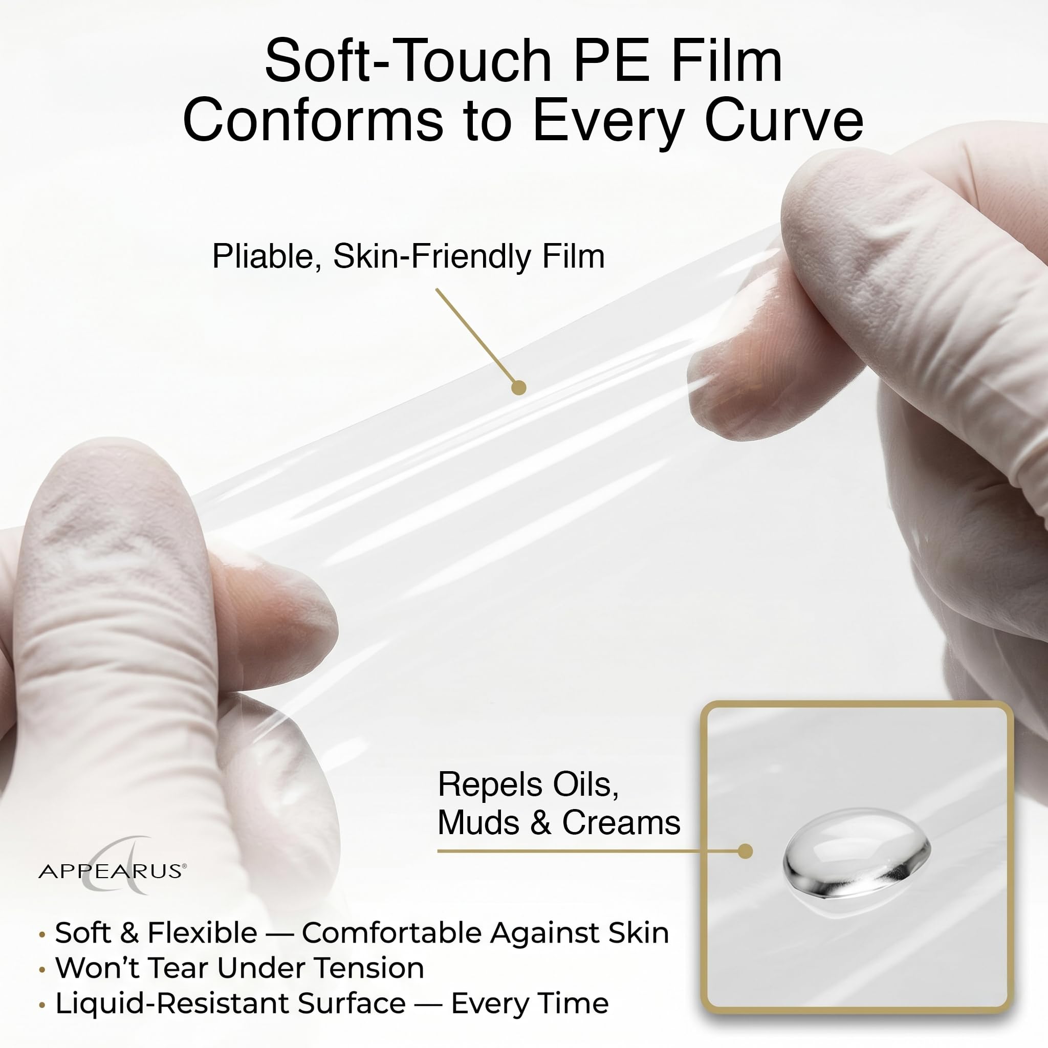 APPEARUS Extra Large Disposable Body Wrap Sheets 70x108 Pre-Cut Professional Plastic Film Liners for Spa Salon Moisturizing Skin Application 24 Count