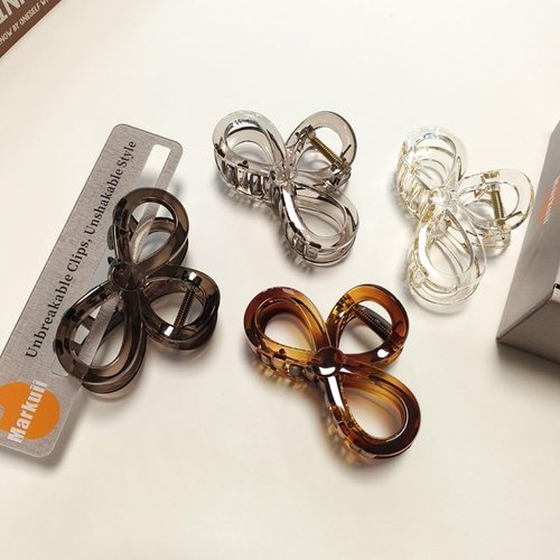 Markuii 3.9 Inch Hair Claw Clips Large Glossy No Slip Hair Clips for Women Long and Medium to Thick Hair, 4 Pack